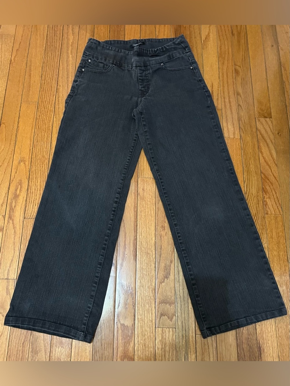 Chadwicks of Boston Wide Straight-Leg Jeans, Size 8